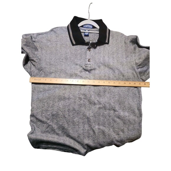 LA Loving Men’s Polo Shirt Medium Gray Black Short Sleeve Casual - Picture 2 of 5